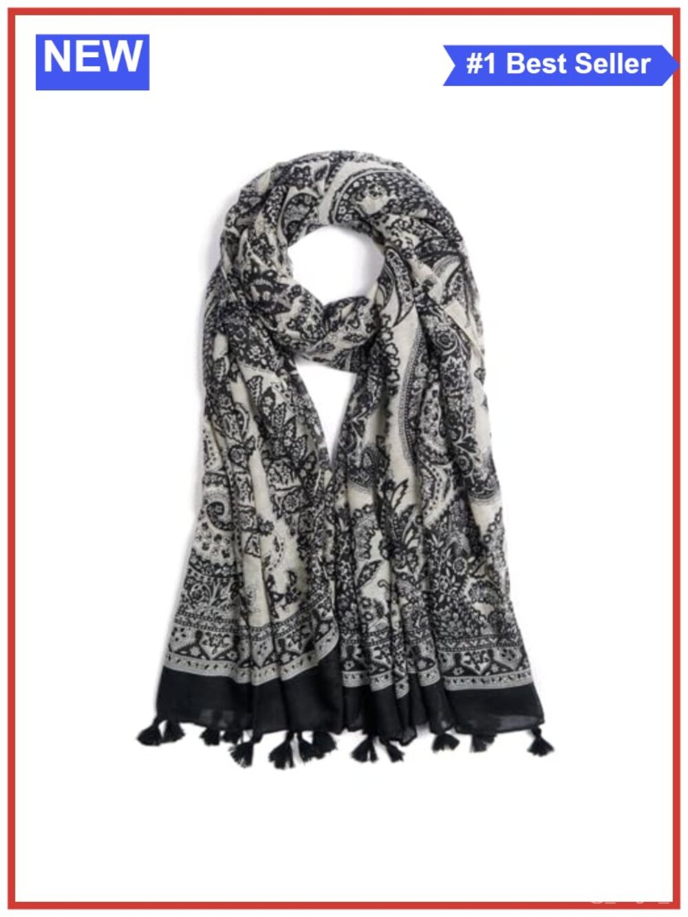 Womens Lightweight Voile Floral Print Fringed Scarf Boho Shawl Wrap